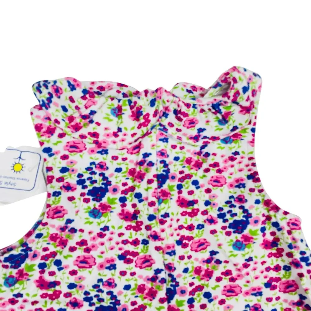 NWT Florence Eiseman 6X Floral Knit Dress with Applique Flowers